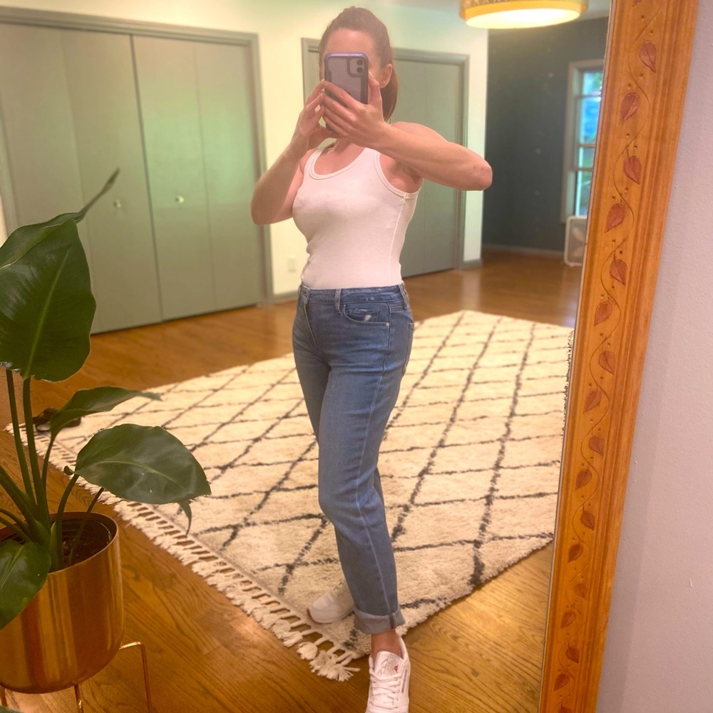 Paige Brigitte High-Rise Slim Boyfriend Jeans